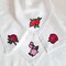 20pcs Rose Iron on Patches Flower Embroidery Patches Applique Valentines Patches for Clothes Hats Jeans Jacket